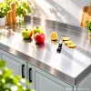 Practical and durable kitchen operation counter, restaurant furniture, multi-functional kitchen counter, simple and modern kitchen workbench, convenient storage full image